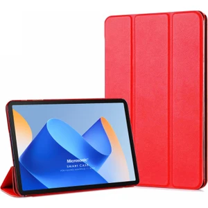 Huawei Matepad 11 2023 Kılıf Slim Translucent Back Smart Cover Kırmızı