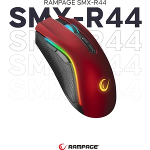 SMX-R44 Makrolu 6400DPI RGB Ledli Oyuncu Mouse - Kırmızı