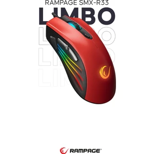 SMX-R33 Lımbo Makrolu Siyah/Kırmızı 6400DPI Rgb Ledli Gaming Oyuncu Mouse