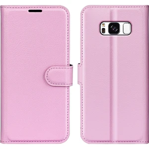 Seashell Digital Samsung Galaxy S8 Litchi Için Folio Flip Cüzdan Stand Tasarımı ile Deri Deri Stand Kılıfı - Pink (Yurt Dışından)