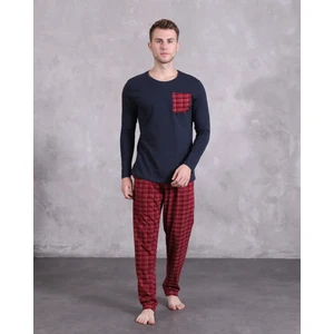 Erkek Pijama Takımı Ekose Baskılı,uzun Kollu,cep Detaylı, Mevsimlik 100% Pamuk, Çeyizlik,yumuşacık