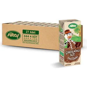 Şeker Ilavesiz Çikolatalı Süt 180 ml (27 Adet)