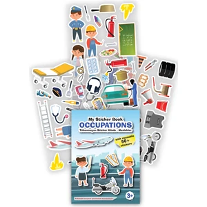 Mert Bebek My Sticker Book '' Occupations'' , Tükenmeyen Sticker Kitabı Meslekler