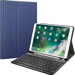 Apple ipad Air 2 9.7 Inç Kılıf Seri A1566,A1567 Yatay Standlı Kalem Bölmeli Bluetooth Klavyeli Deri Kapaklı Kılıf