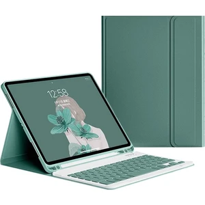 Apple ipad 9.7 2018 (6.nesil) Kılıf Seri A1893,A1954 Yatay Standlı Kalem Bölmeli Bluetooth Klavyeli Deri Kapaklı Kılıf