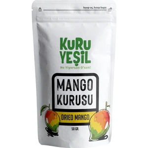 Kuru Yeşil - Mango Kurusu - Dried Mango - Kurutulmuş Mango -  Kuru Meyve -  Sugar Free - Şekersiz - 50 gr