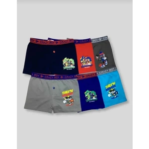 Erkek Çocuk Düğmeli 6'lı Boxer