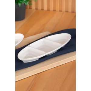 Aria Oval Bölmeli Kayık Tabak - 25 cm