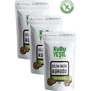 Kuru Yeşil İncir Kurusu Dilimli -  Fig Dried - Kuru İncir - Şeker İlavesiz - İncir Kurusu - 3X100gr