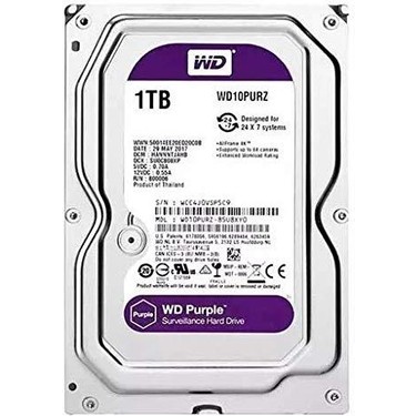 WD 1 Tb Wd 3.5 Purple Sata3 5400RPM 64MB 7/24 Guvenlık Fiyatı