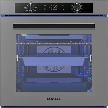 Luxell 88 Litre A-68 Sgf3 Platinum Metalik Gri Ankastre 9+1 Programlı Dijital