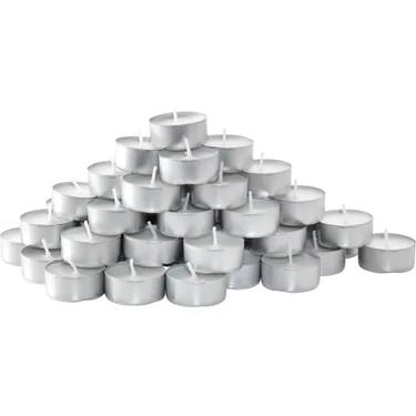 IKEA Glımma Tealight Mum, Beyaz, 4 Saat, 50