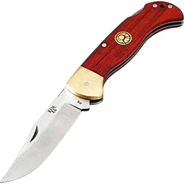 Kam Knife El Yapımı Sırttan Kilitli Çakı - Outokumpu 4116 Çelik - K10 4116 Paduk Kızıl