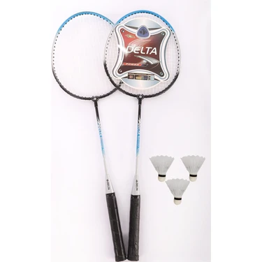 Delta Badminton Seti - 2 Raket ve 3 Top Çantalı Çelik Malzeme ile Orta Seviye Oyunculara