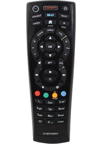 Weko Kr D-Smart Blu Tuşlu Akıllı Kumanda (6410=13395) Siyah