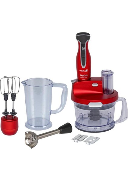 Powelix Activflow Pro 1000W Turbo Fonksiyonlu 1500ML Kıyma Kapasiteli Paslanmaz Çelik Blender Seti Kırmızı,Luciole Lambader Hediye