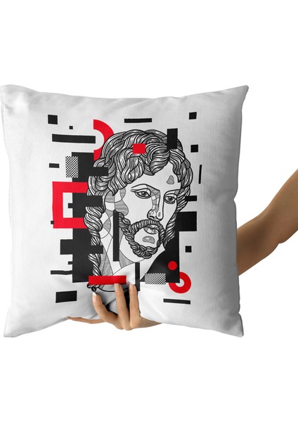 Rising Jesus Dijital Baskılı Çift Taraflı Kırlent Kılıfı (45X45)