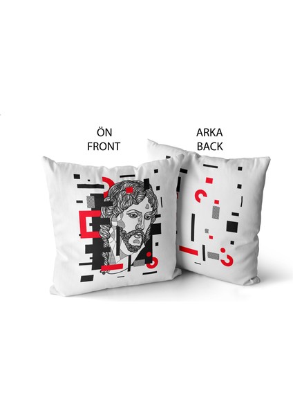 Rising Jesus Dijital Baskılı Çift Taraflı Kırlent Kılıfı (45X45) fiyatları