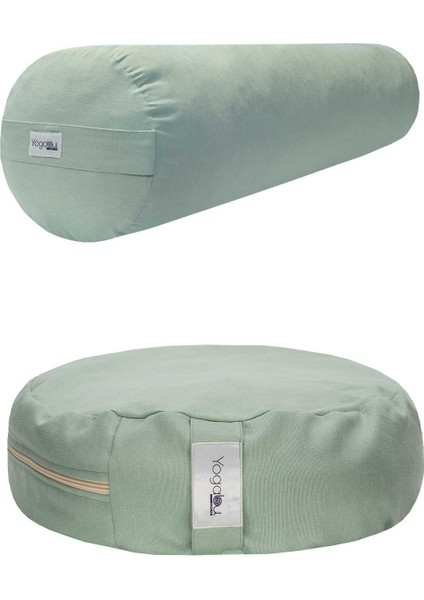 Karabuğday Kabuğu Dolgulu Minder ve Bolster-Mint