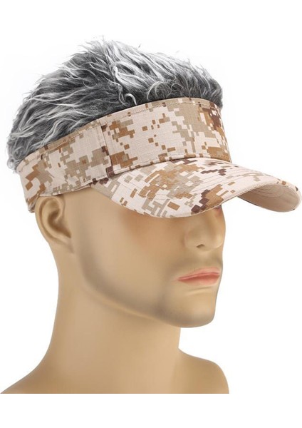 Sahte Saç Beyzbol Şapkası Golf Şapkaları Güneş + Gri Ğa (Yurt Dışından) modelleri