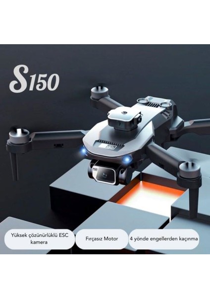 S150 Drone Çift Kameralı 1080P Hd 5g Wı-Fı Engelden Kaçınma Hareketli Kamera