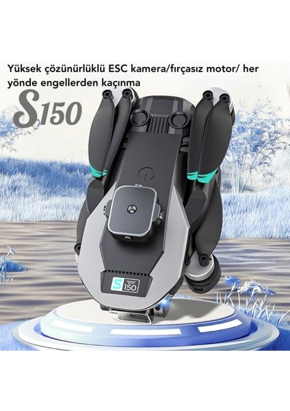 S150 Drone Çift Kameralı 1080P Hd 5g Wı-Fı Engelden Kaçınma Hareketli Kamera