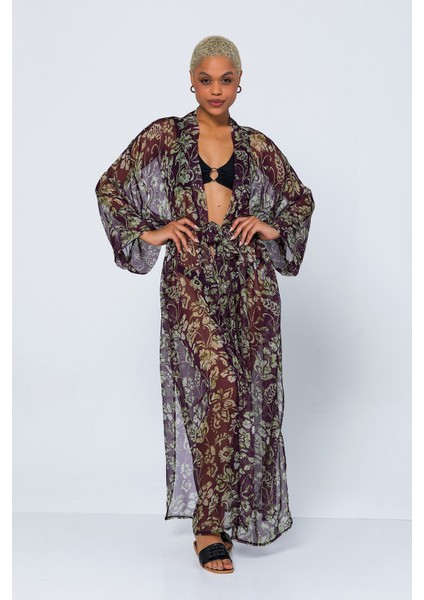 Exclusive Pole Desenli Kimono