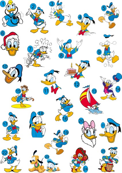 Lilya Sticker Donald Duck 3D Sticker Seti