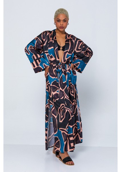 Exclusive Pole Desenli Kimono