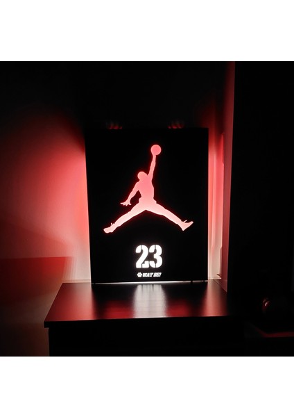 Jordan 23 (Nıke) Lt Serisi LED Işıklı Mdf Tablo Duvar Dekoru