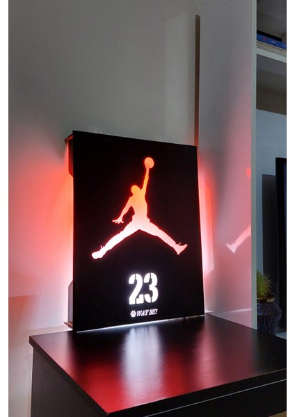Jordan 23 (Nıke) Lt Serisi LED Işıklı Mdf Tablo Duvar Dekoru