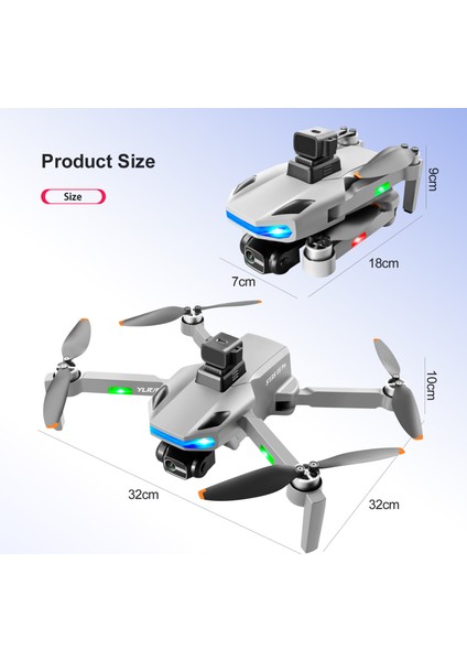 S135 Pro Gps Drone 2k Hd 5g Wı-Fı Lazer Engelden Kaçınma Çift Kameralı Beni Takip Et Modu