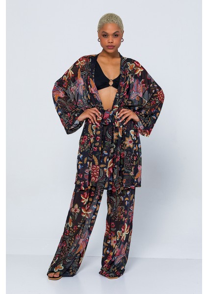 Exclusive Pole Desenli Kimono