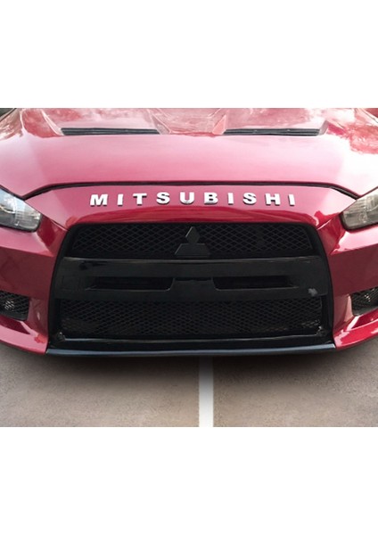 Mitsubishi Ön Kaput ve Bagaj 3m 3D Abs Siyah Yazı Logo