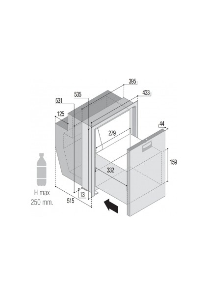 Buzdolabı. Model DW51 Ocx2 Rfx 51 Litre