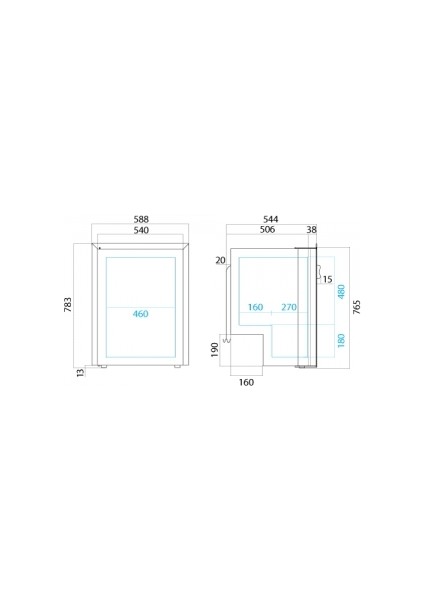 Vitrifrigo Buzdolabı. Model C115IX Ocx2. Paslanmaz Çelik Kapaklı.