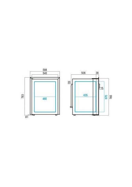 Vitrifrigo Buzdolabı. Model C130LX Ocx2. Paslanmaz Çelik Kapaklı. 133 Litre