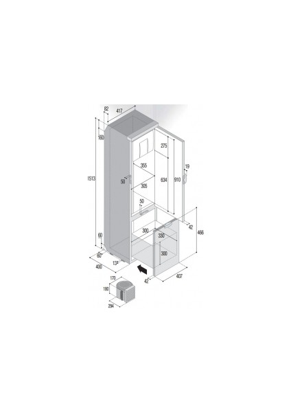 Buzdolabı. Model SLIM150 140 Litre