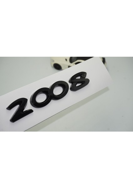 Peugeot 2008 Ön Kaput ve Bagaj 3m 3D Abs Parlak Siyah Yazı Logo