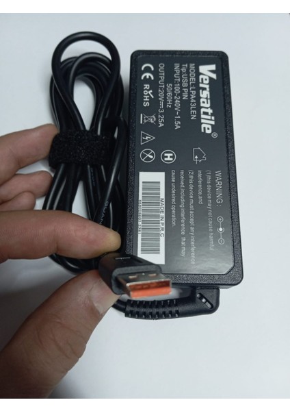 e Lenovo Yoga 3 Pin Eğik USB Uç Uyumlu Adaptör Şarj Aleti 20V 3.25A Eğik USB Uç Adaptör Şarj Aleti Lenovo Yoga 3 Pin Adaptör Eğik