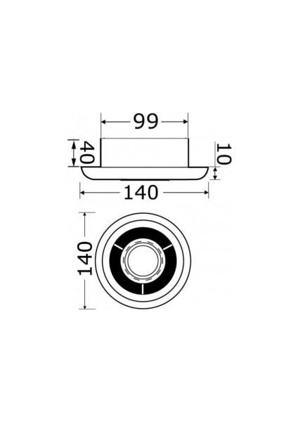 LED Spot Lambalı Aspiratör 1.5W Sıcak Beyaz LED 12V Dc