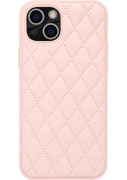 Iphone 14 Telefon Kasası Rhombus Doku Tasarımı Pu Derisi+Tpu Şok Geçirmez Kayma Dışı Kavrama Koruyucu Kapak-Mavi (Yurt Dışından)