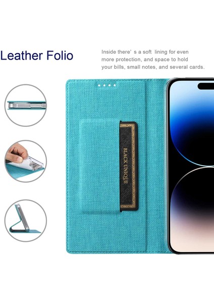Iphone 14 Pro Pu Deri Manyetik Otomatik Absorbed Kasa Standı Özellik Kart Yuvası Folio Kapak Mavisi (Yurt Dışından) modelleri