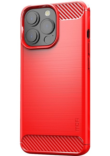 Iphone 14 Pro Telefon Kılıfı Için 6.1 Inç Önleme Önleyici Yumuşak Tpu Arka Kapak Fırçalanmış Yüzey Anti-Yağ Karbon Fiber Telefon Kılıfı (Yurt Dışından)