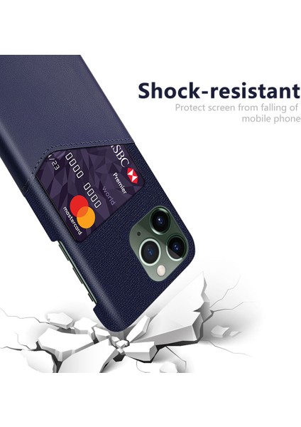 Iphone 14 Pro Fone Kılıfı 6.1 Inç Akıllı Telefon Kapak Kartı Yuva Kumaş Doku Pu Deri Kaplamalı Sert Pc Telefon Kılıf Mavisi (Yurt Dışından) modelleri
