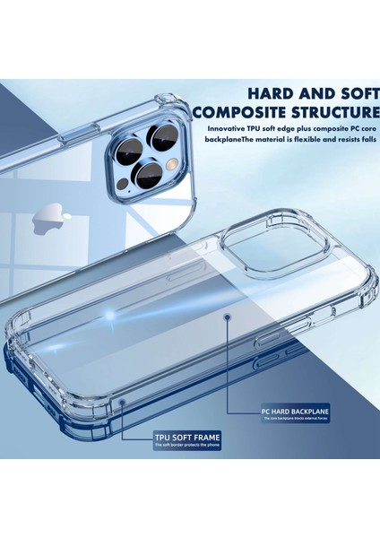 Iphone 14 Pro Telefon Kılıfı Için 6.1 Inç Şok Geçirmez Arka Kapak Karşıtı Aşamalı Sert Pc Tpu Çerçeve Koruyucu Kabuk (Yurt Dışından) fiyatları