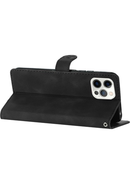 Iphone 14 Pro Full Koruma Deri Kılıf Çiçek Kartesi Cüzdan Stand Telefon Kapağı Black (Yurt Dışından) fırsatları