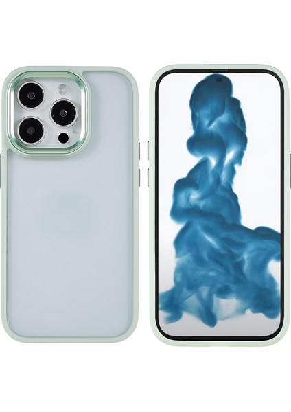 Iphone 14 Pro Telefon Kılıfı Için 6.1 Inç Arka Pc+Tpu Telefon Kapağı Metal Kamera Lens Çerçevesi Anti-Dirt Metal Düğmeleri Vaka Işığı Yeşil (Yurt Dışından)