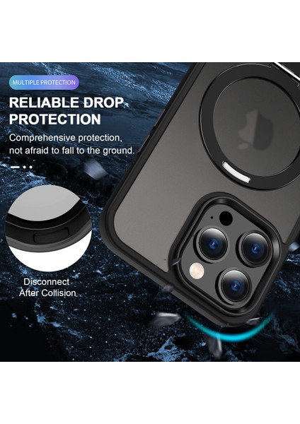 Iphone 14 Pro Telefon Kılıfı Magsafe Pc+Tpu Ring Kickstand Koruyucu Kapak Black ile Uyumlu Magnicy (Yurt Dışından) fiyatları