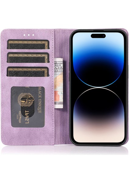 Iphone 14 Pro Telefon Kılıfı 6.1 Inç Pu Deri Şok Geçirmez Manyetik Adsorpsiyon Stand Cüzdan Kabuk-Doğru (Yurt Dışından) fiyatları